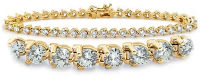 Yellow Gold Prong-Set Tennis Bracelet