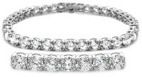 4-Prong Basket  Tennis Bracelet