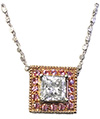 Fancy Princess & Sapphires Pendant