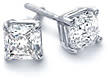 Princess Shape Diamond Studs